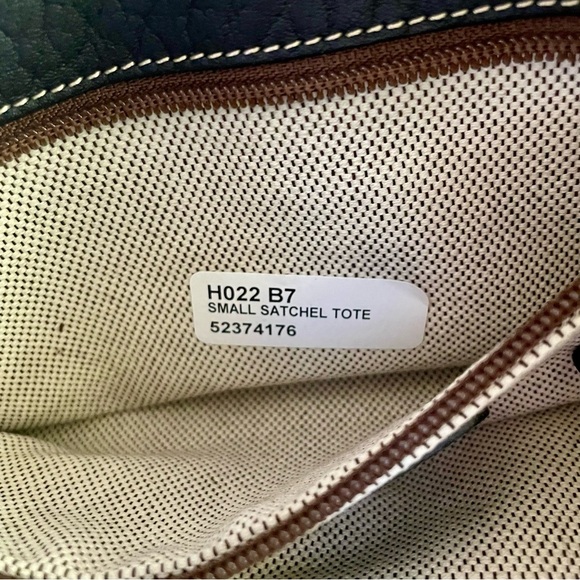 Dooney & Bourke Monogram Logo Satchel Tote Bag Black Canvas Leather - Picture 14 of 14